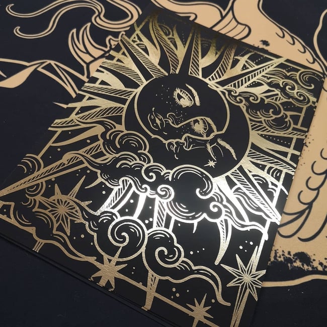 Sun & Moon Gold Print (A4)