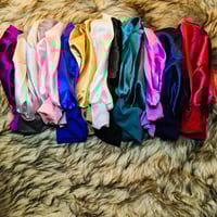Image 1 of Banded Silk Bonnets (Adult Size)