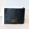 Midnight Black Reclaimed Leather Bi-fold Wallet