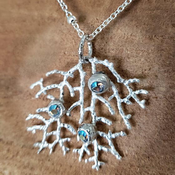 Image of Sterling Sea Coral with Crystal Embellishments