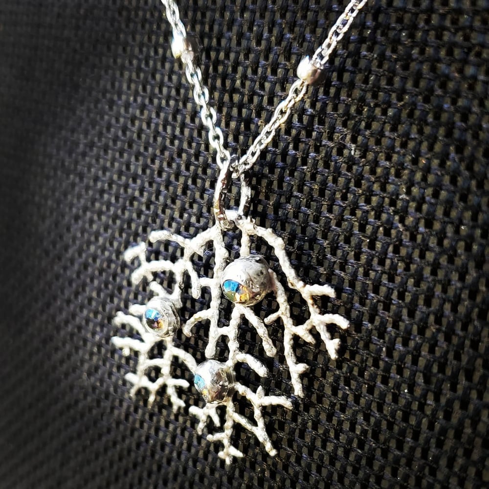 Image of Sterling Sea Coral with Crystal Embellishments
