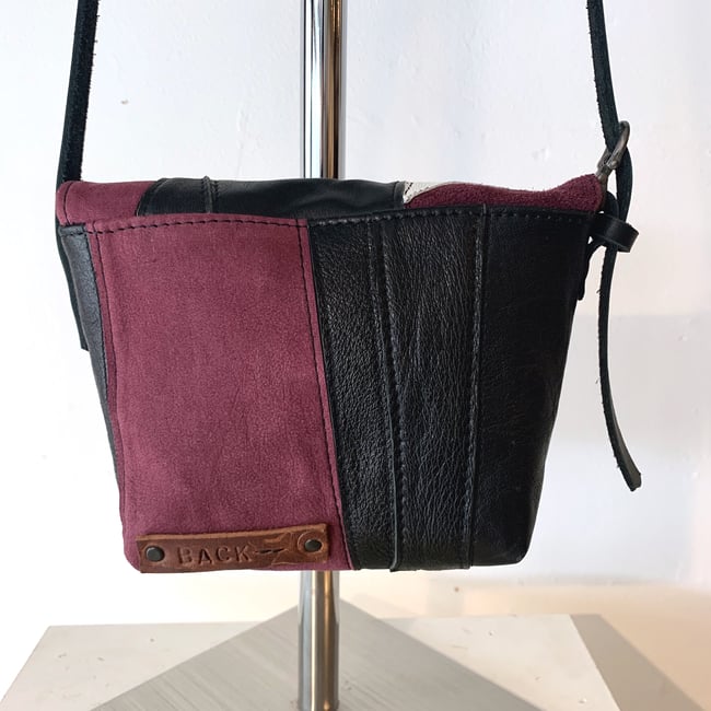 Deep Pink and Asphalt Reclaimed Leather Thomas Tote