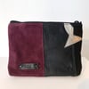 Black, Deep Indian Red, Chartreuse  Color Block Essentials Bag - Reclaimed Leather