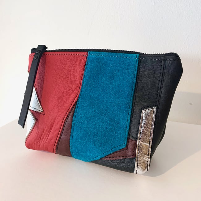 Star Dust Reclaimed Leather Essentials Bag