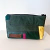 Yellow & Green Brick Reclaimed Leather Essentials Bag