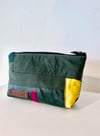 Yellow & Green Brick Reclaimed Leather Essentials Bag