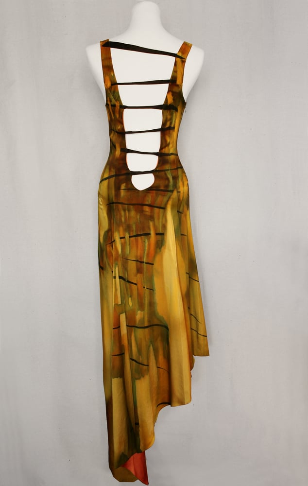Image of ELECTRIC STREAM  SILK DRESS