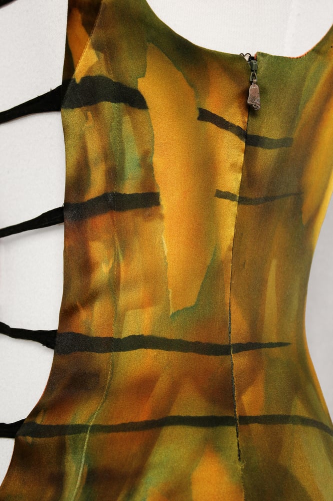 Image of ELECTRIC STREAM  SILK DRESS