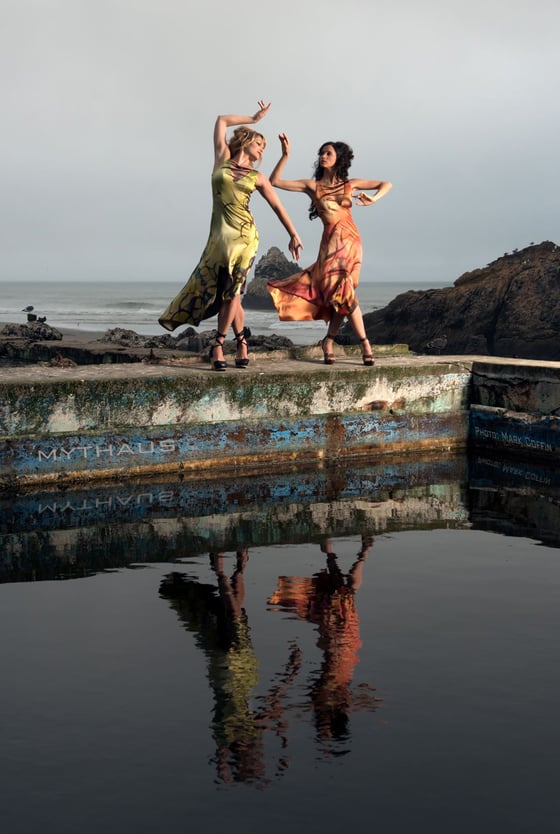 Image of "SAIL FOR THE SUN" SILK DRESS