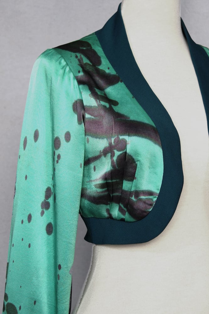 Image of TURQUOISE AND BLUE BOLERO JACKET