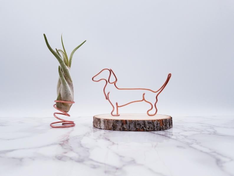 Image of Wire Sculpture of Dachshund