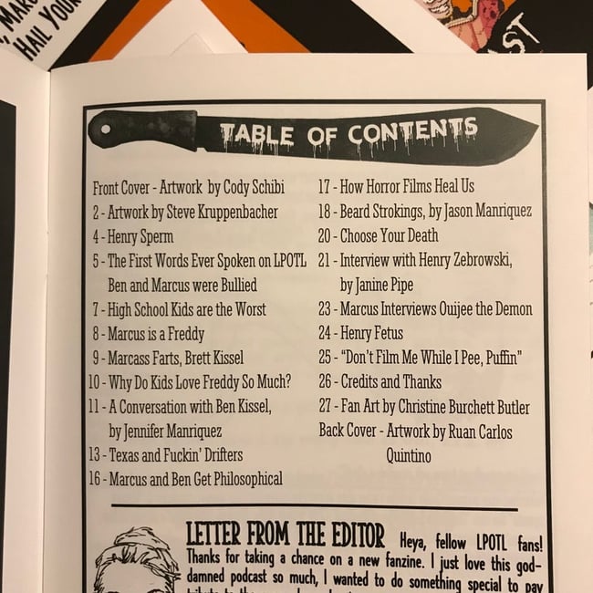 Last Fanzine on the Left, Issue 1