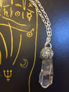 "Snowdrop" Small Lemurian Quartz on 20" silver chain.