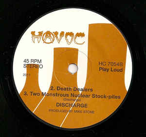 Discharge - Never Again 7" (Black Vinyl)
