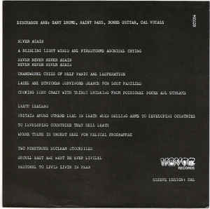 Discharge - Never Again 7" (Black Vinyl)