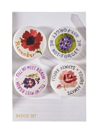 Badge set | Embroidered Flowers | set of 4