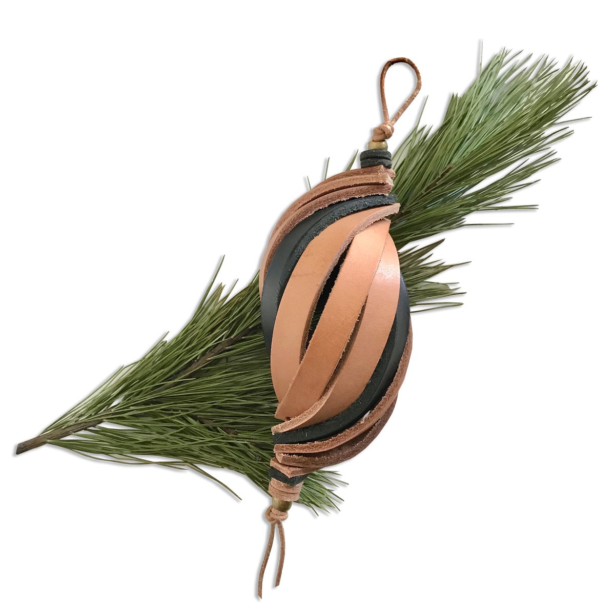 Image of LEATHER SPIRAL ORNAMENT