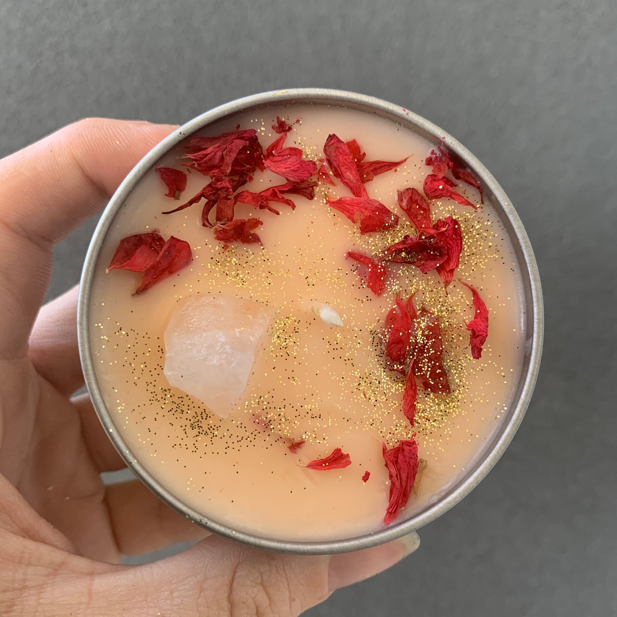 Champagne Aura — Thai Lime And Mango W Rose Quartz