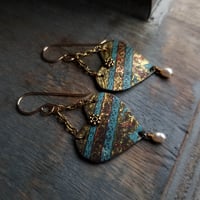Vintage Tin Heart Earrings