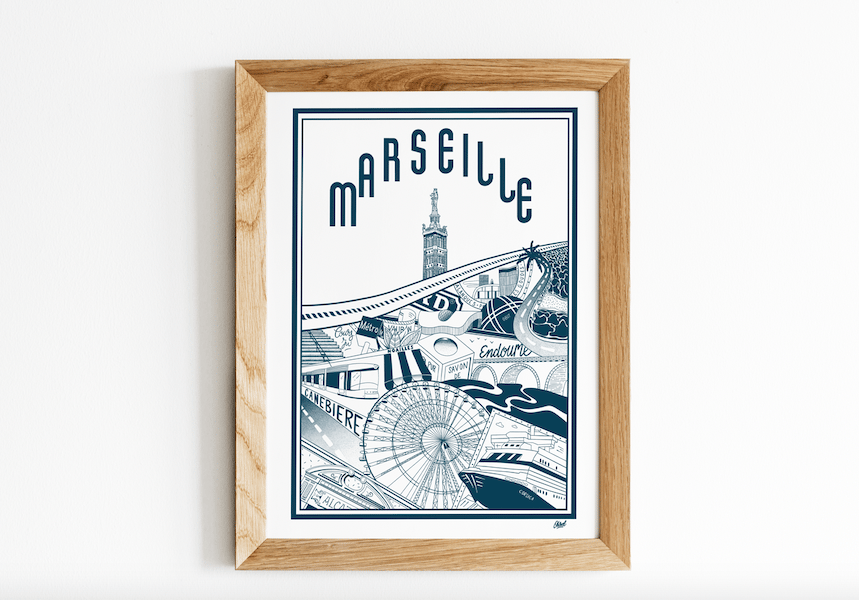 Image of Illustration Marseille Edition Blue