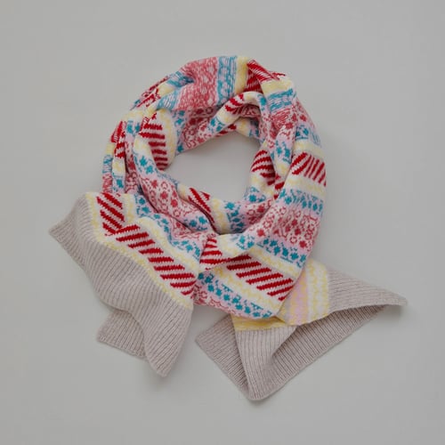 Image of Dot and Stripe Fairisle Scarf