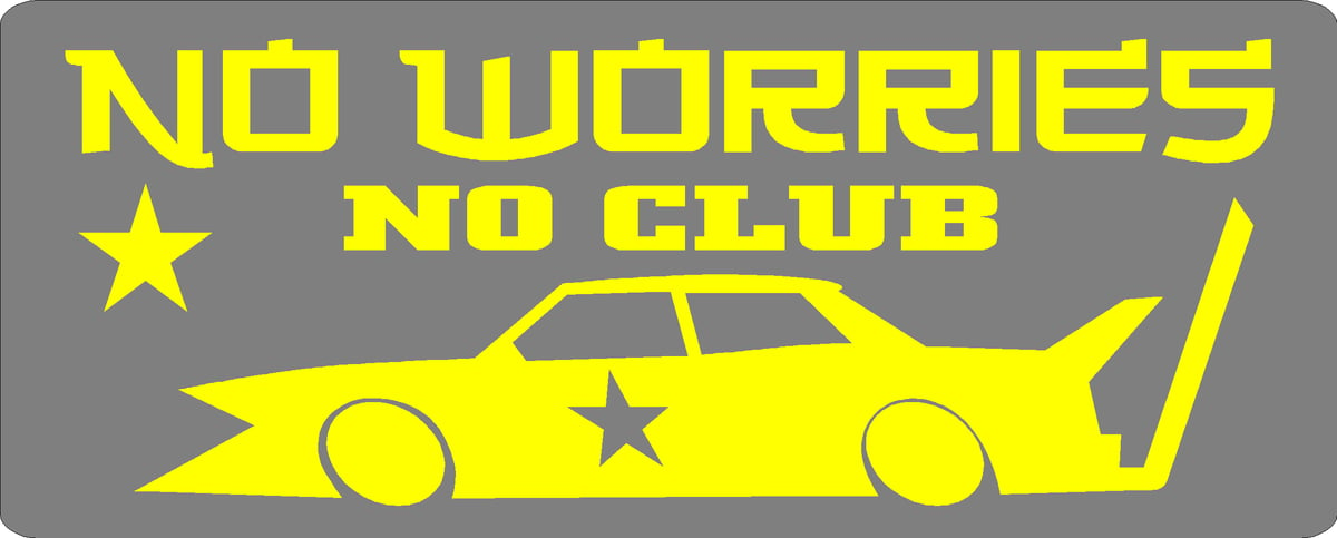 Image of NO WORRIES bosozoku graphic decal