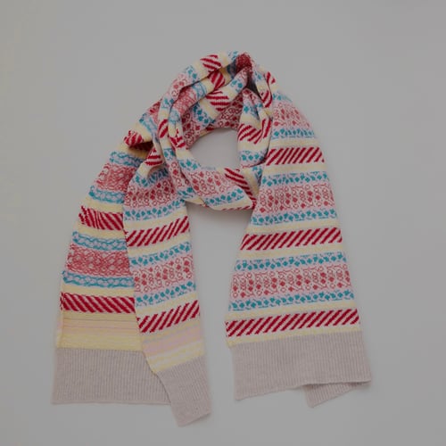 Image of Dot and Stripe Fairisle Scarf