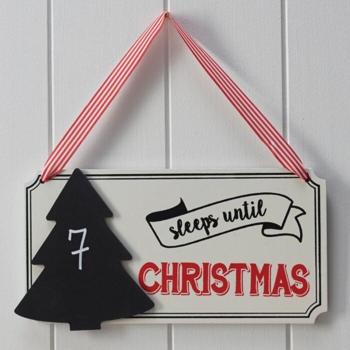 Image of Festive Sleeps Until Christmas Chalkboard Sign