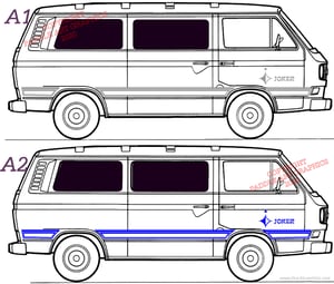 Image of VW T25/T3 JOKER STRIPE graphics kit