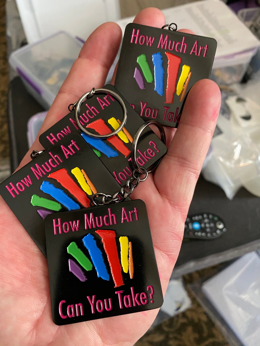 Large How Much Art Keychain