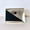 Black & Gold Leather Card Case/ Business Card Holder