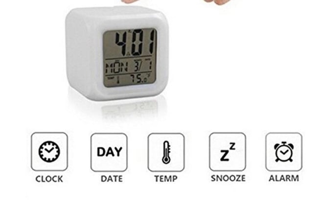 Color Changing Clock with Personalized Pictures 