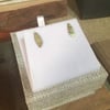 18k gold birch texture stud earrings