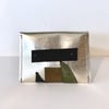 Gold & Green Leather Card Case/ Business Card Holder