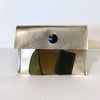 Gold & Green Leather Card Case/ Business Card Holder