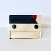 Off-white, Red & Black Leather Card Case/ Business Card Holder