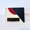 Off-white, Red & Black Leather Card Case/ Business Card Holder