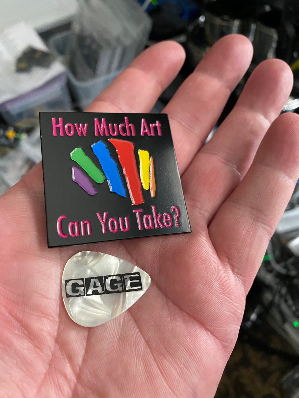 “How much Art” Black Metal Badge/Pin