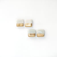 Image 2 of Chiclet Earrings (multiple colors)