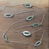 long birch ovals silver necklace