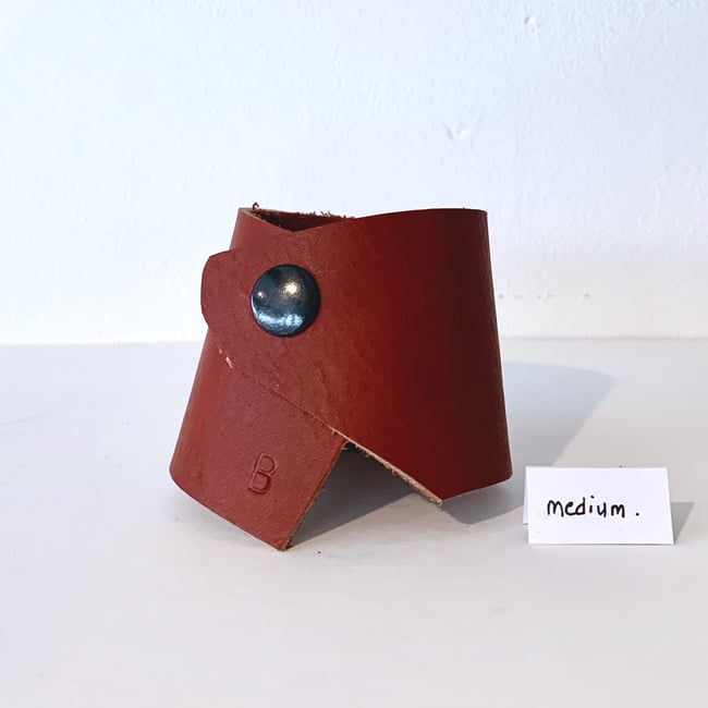 Medium Ochre Leather Wrist Cuff