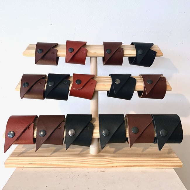 Medium Ochre Leather Wrist Cuff