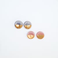 Image 3 of Button Earrings (Multiple Colors)