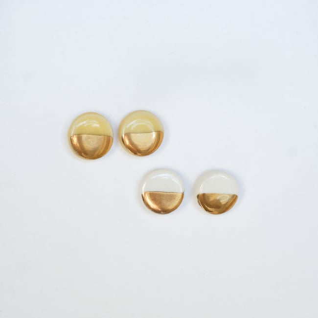 Button Earrings (Multiple Colors)
