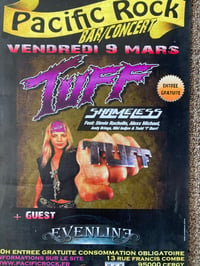 Image 2 of Tuff Stevie Rachelle promo Poster Paris France Tour Glam Hairband Sleaze Rock