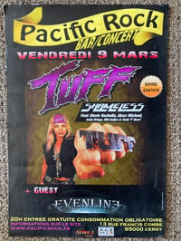 Image 1 of Tuff Stevie Rachelle promo Poster Paris France Tour Glam Hairband Sleaze Rock