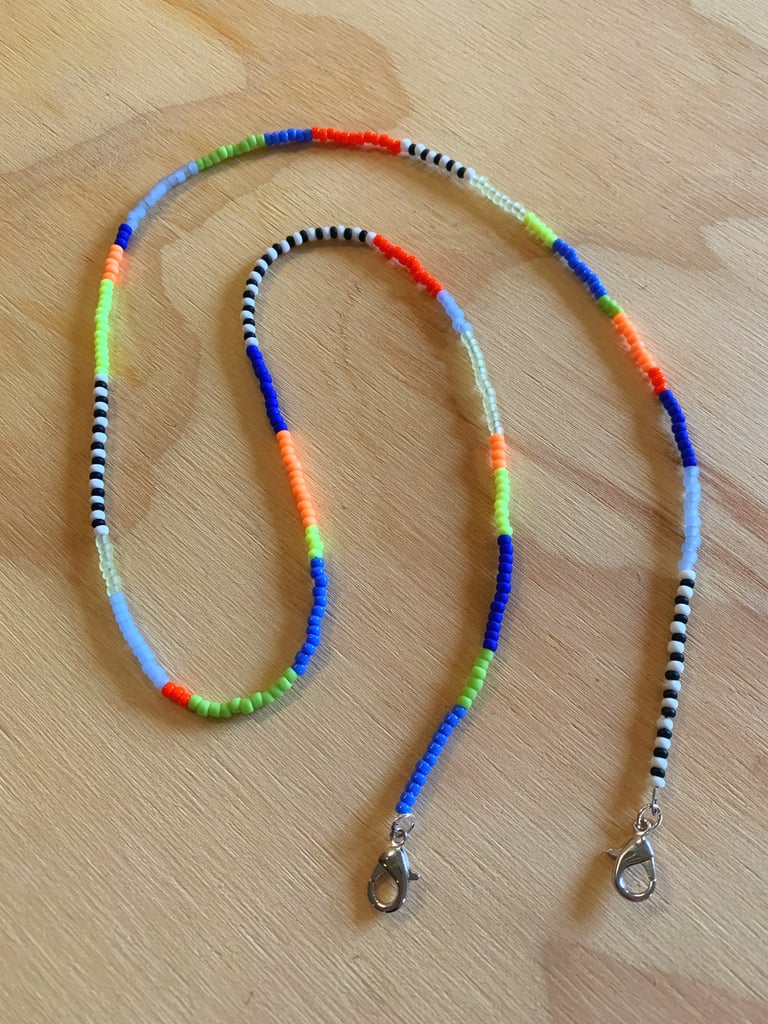 HAND BEADED MASK CHAIN - POP MULTI Image 2