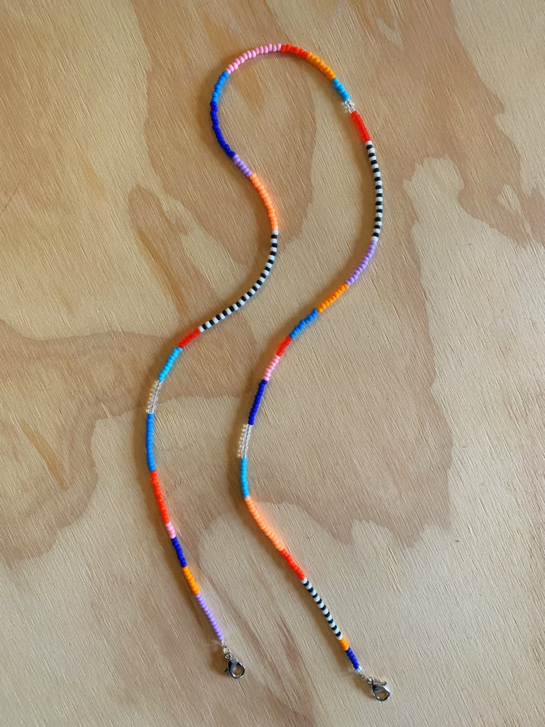 HAND BEADED MASK CHAIN - SUNSET MULTI Image 2