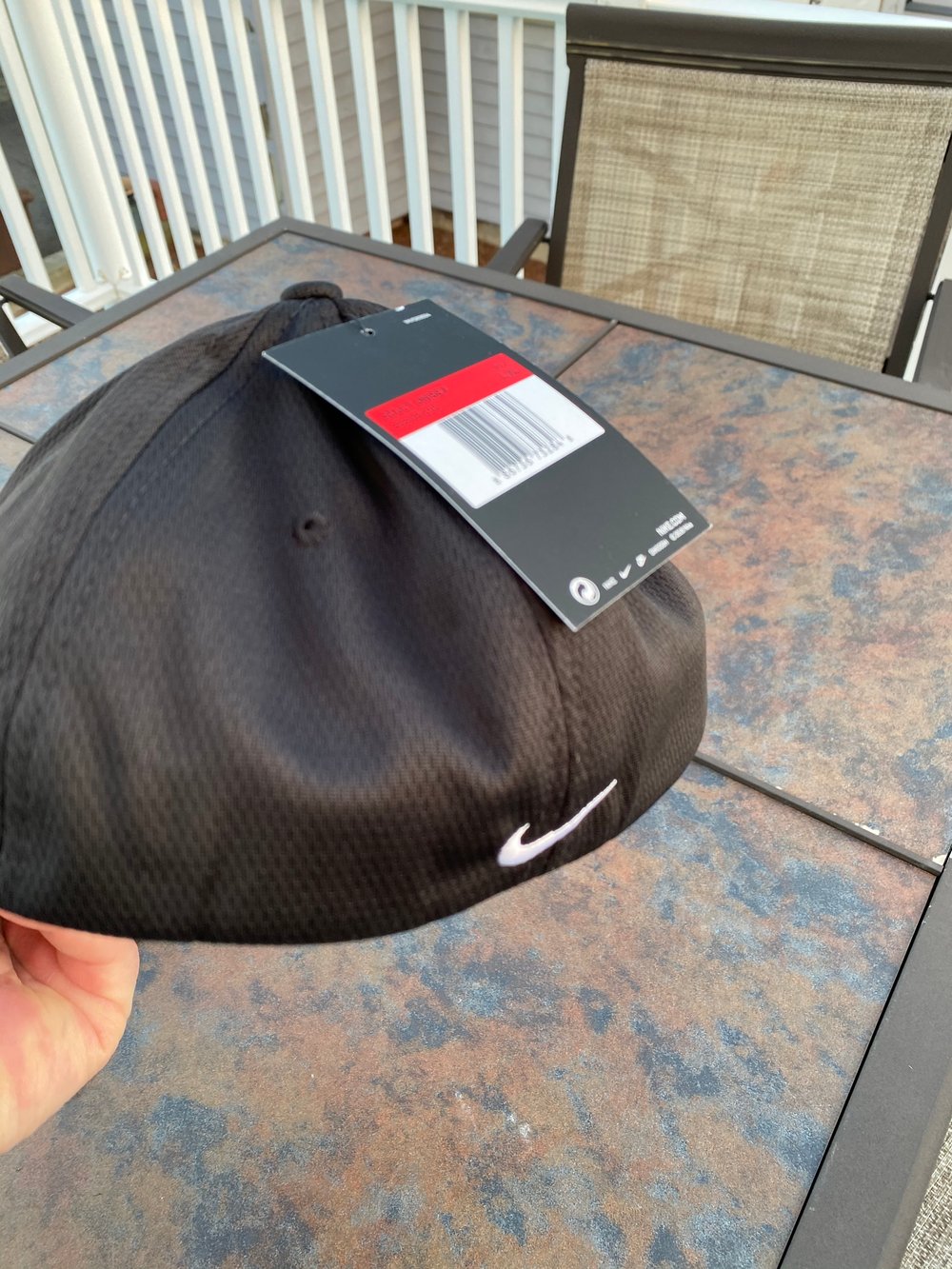LIMITED EDITION: - Black Nike Golf DriFIT Mesh Swoosh Flex Sandwich SSD Gold Outline Logo Hat