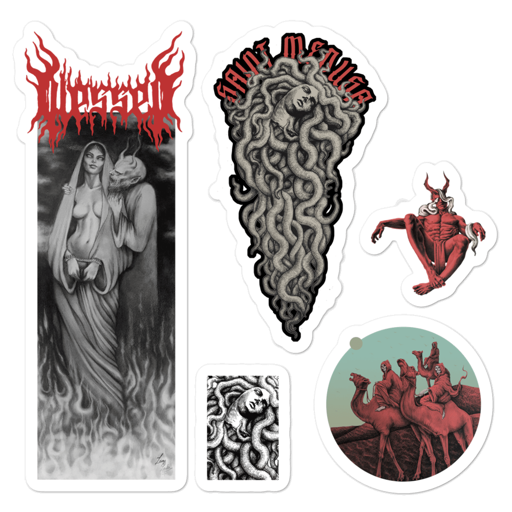 Mixed Vinyl Sticker Set 5x5''